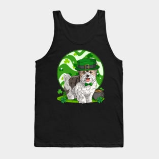 Biewer Terrier Dog St Patricks Day Leprechaun Tank Top